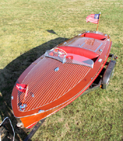 1954 19' Classic Chris Craft Racing Runabout split cockpit for sale