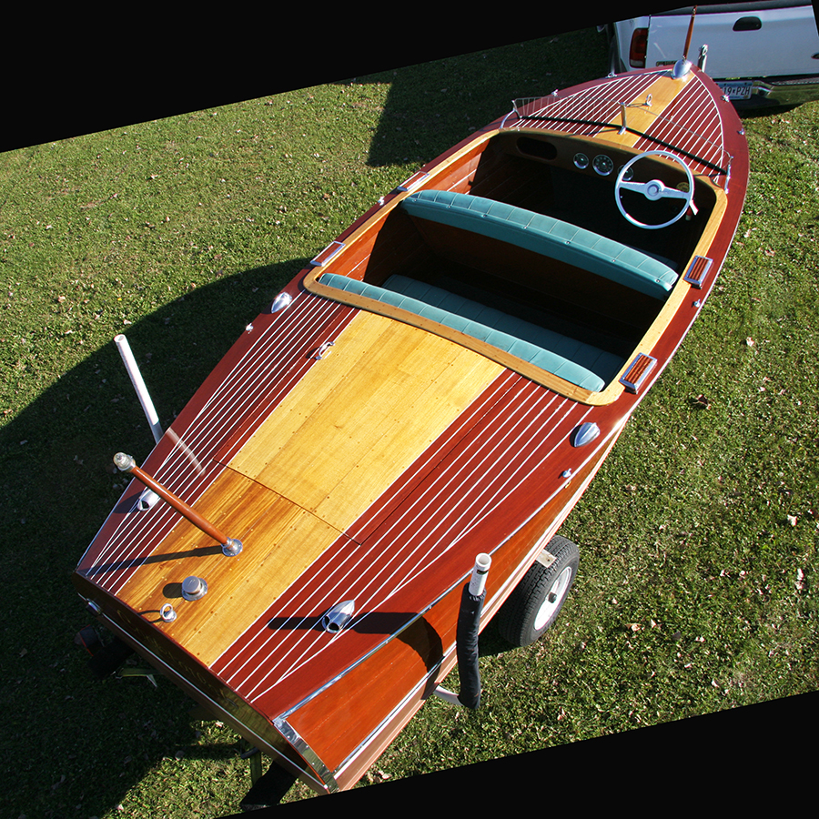 double cockpit wooden boat