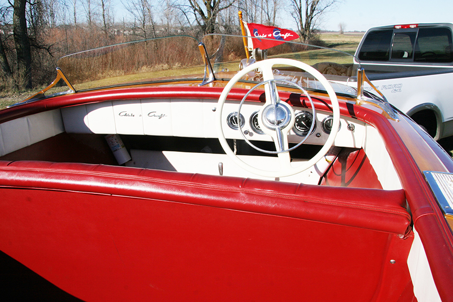 Chris Craft 18' Riviera Runabout Steering Wheel and Dash