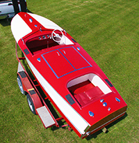 Chris Craft 19' Red & White Racing Runabout for sale