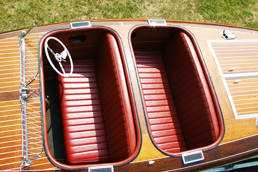 19' Chris Craft Barrel Back Upholstery