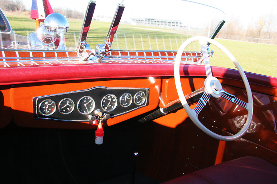 Chris Craft 19' Barrel Back Gauges and Steering Wheel