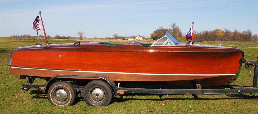 Chris Craft Barrel Back side view