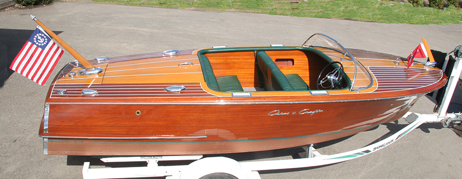 1956 19 ft Chris Craft Capri Classic Wooden Boat - Side View