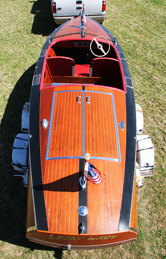 1936 Chris Craft Custom Runabout rear deck