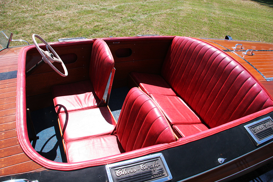 1936 Chris Craft Custom Runabout upholstery