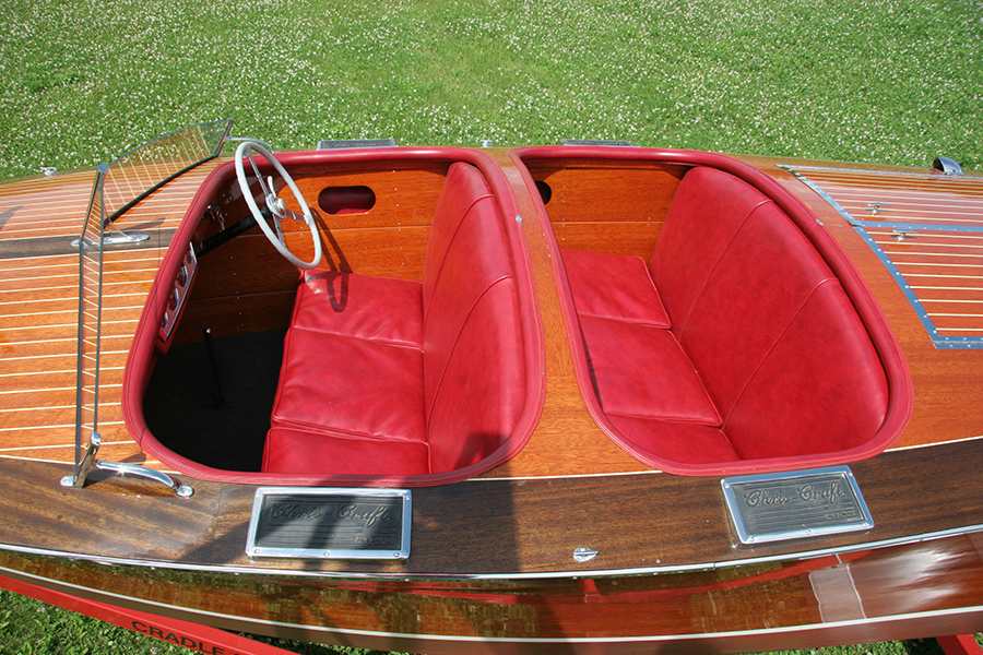 1937 19' Chris Craft Custom Runabout upholstery