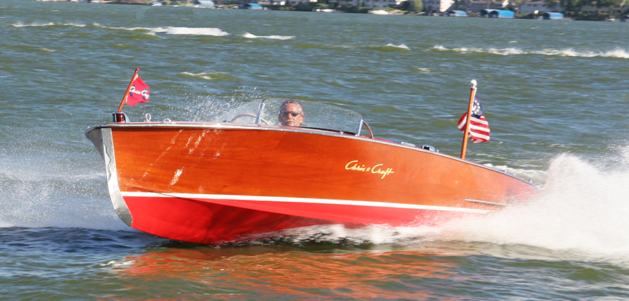 Port Side of 19' Chris Craft Racing Runabout
