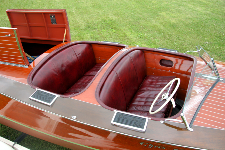 1938 19' Chris Craft Custom Runabout upholstery