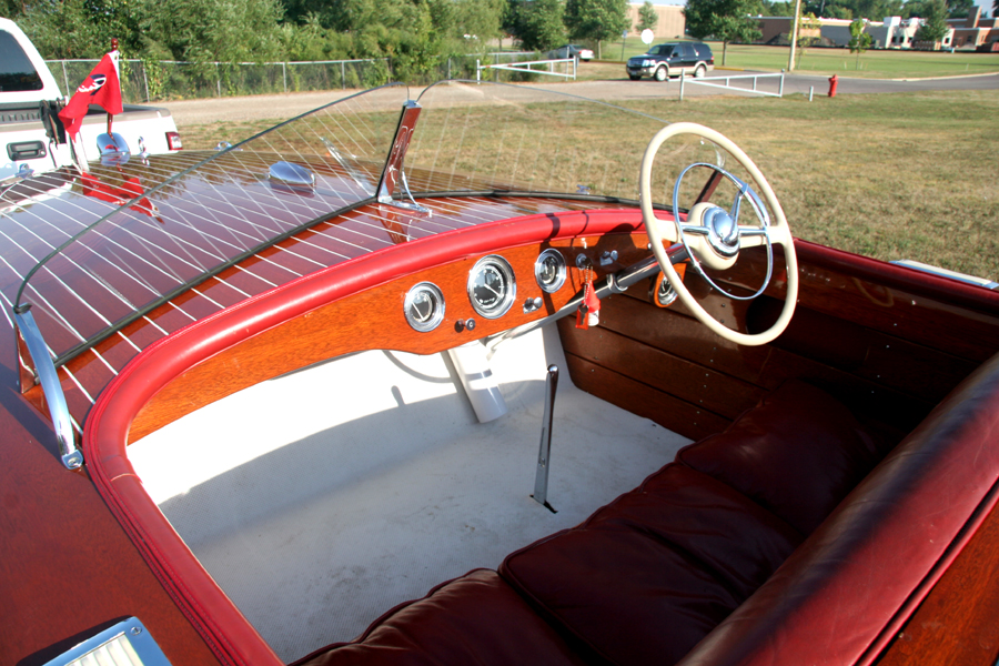 Dashboard of 1954 19' Chris Craft Racing Runabout