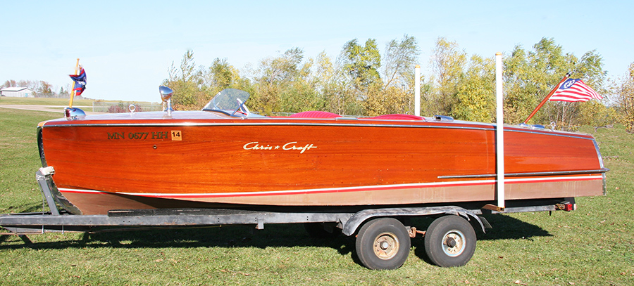 1954 20' Chris Craft Riviera port side view