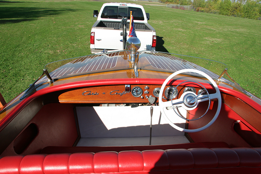 1954 20' Chris Craft Riviera dash board and steering wheel