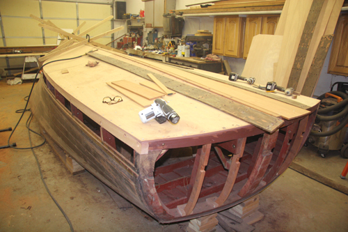 Adding outer bottom planks