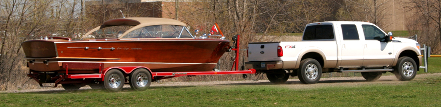 1956 Chris Craft 22' Continental Hardtop on trailer