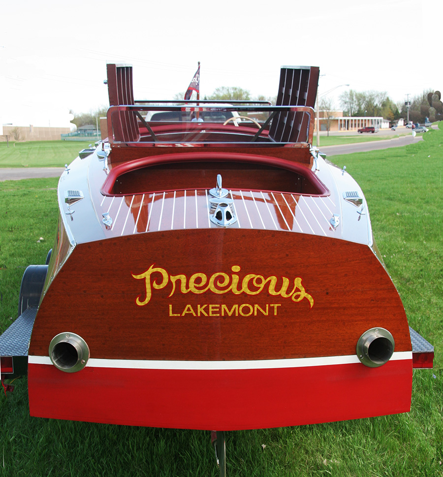 1937 25' Chris Craft Triple Cockpit transom