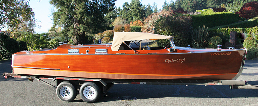 1928 26' Chris Craft Triple Cockpit starboard side