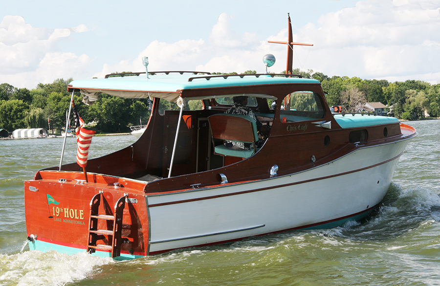 28' Classic Wooden Boat with boarding ladder