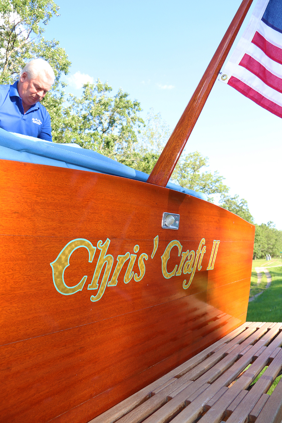 Classic Chris Craft Cabin Cruiser Transom