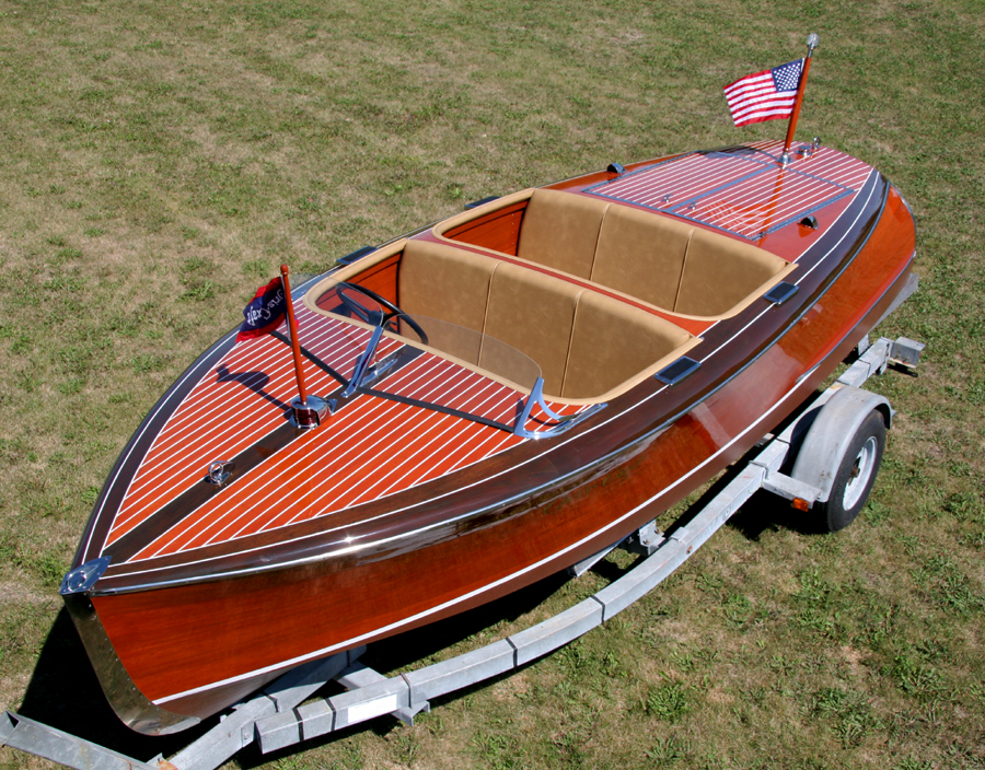 1947 17' Chris Craft Barrel Back upholstery