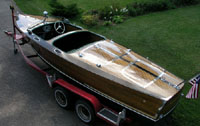 1947 21 ft Jeffrey wooden runabout