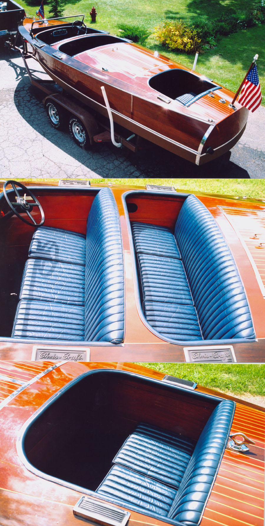 1936 triple cockpit - wood boats