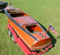 1940 23' Chris Craft Custom Runabout Triple Cockpit Barrel Back