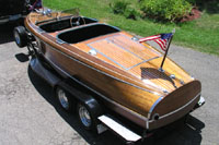 1939 19' antique Chris Craft Custom Runabout (Barrel-Back)