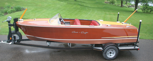 Single axle custom bunk trailer for classic wooden boats